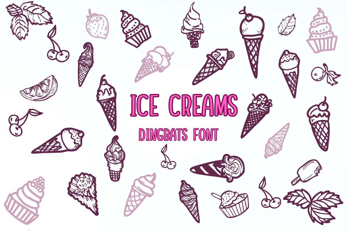 Schriftart Ice Creams