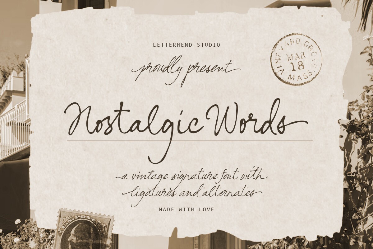 Schriftart Nostalgic Words