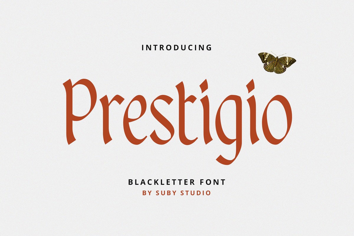 Schriftart Prestigio