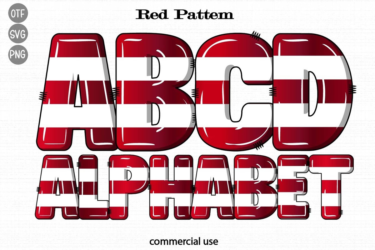 Schriftart Red Pattern