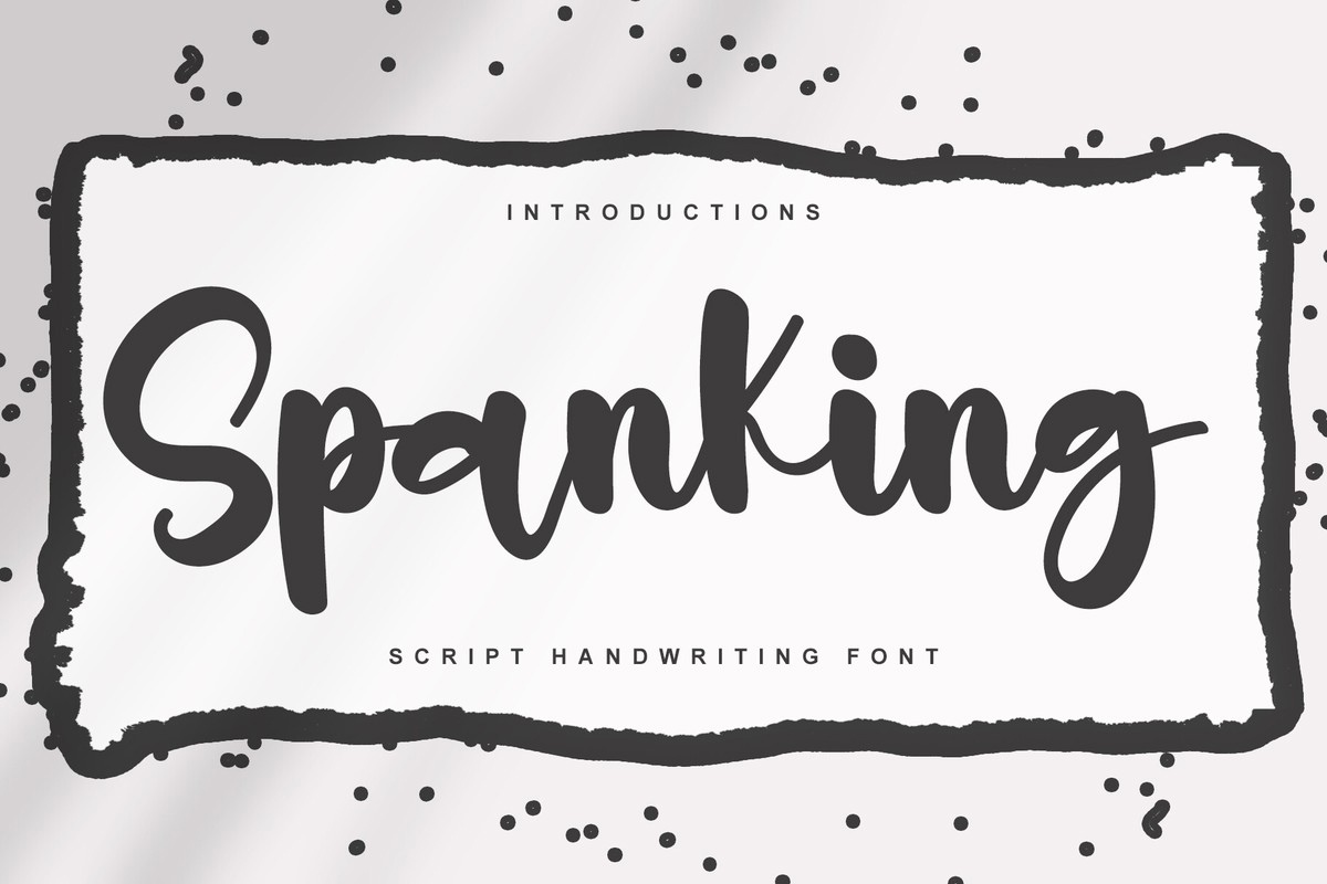 Schriftart Spanking