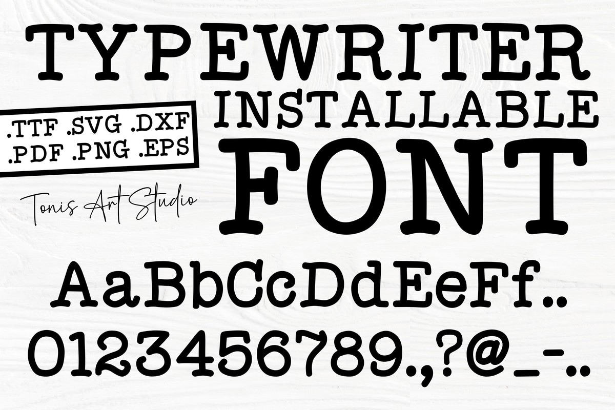 Schriftart AB Typewriter