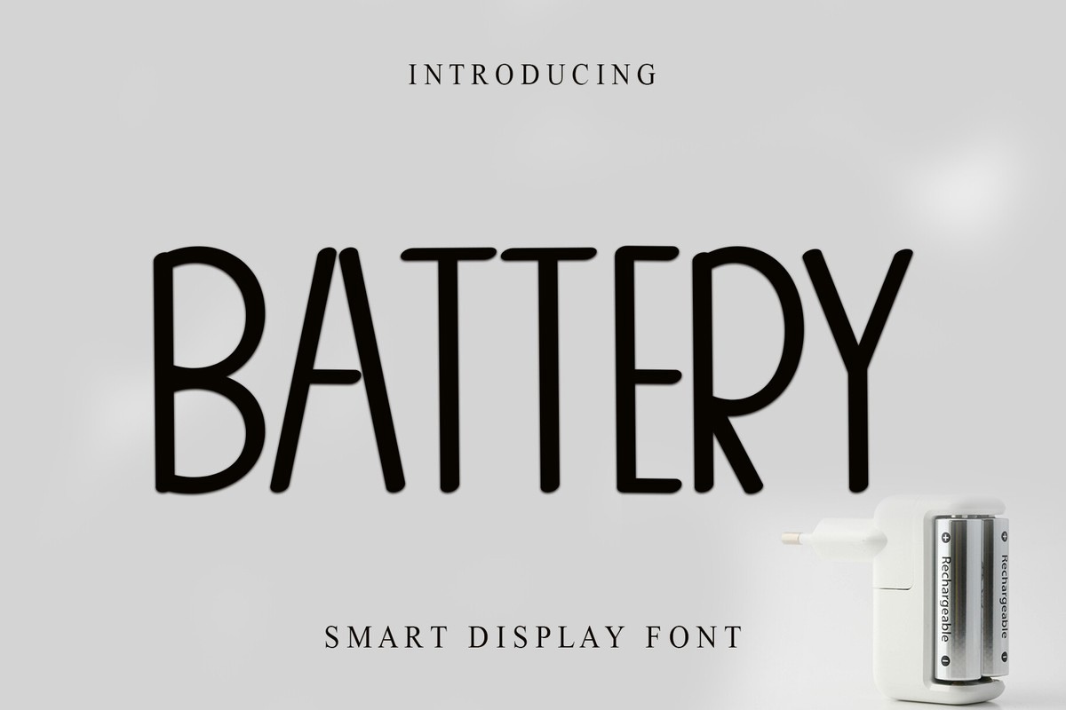 Schriftart Battery