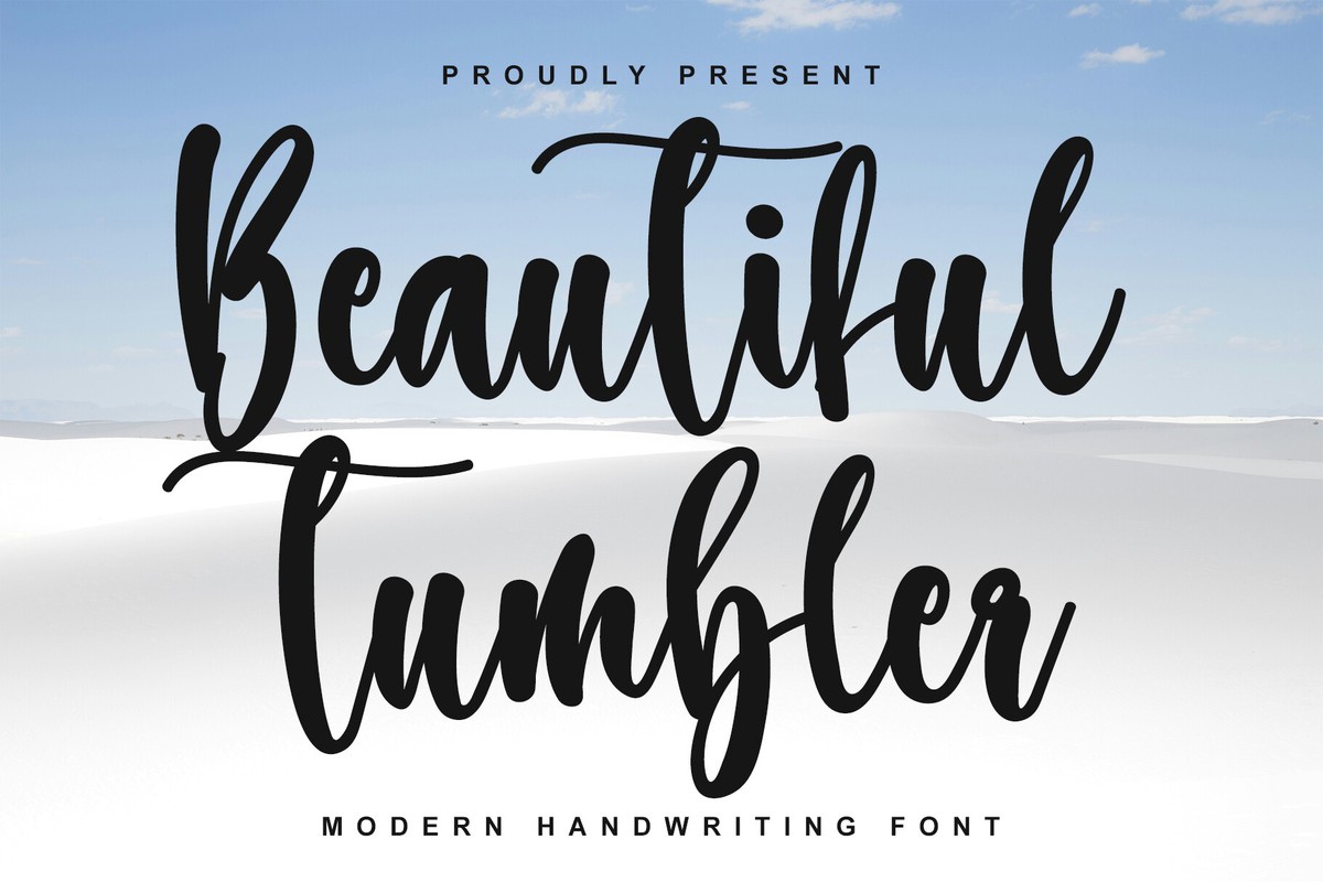 Schriftart Beautiful Tumbler