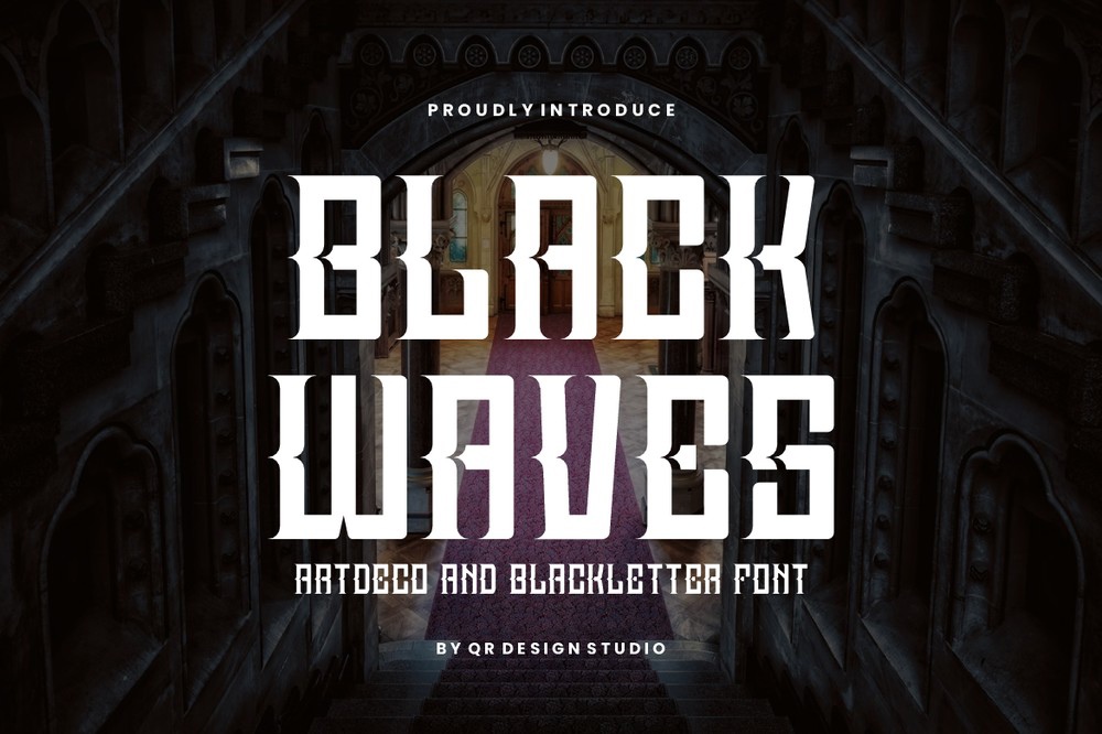 Schriftart Black Waves