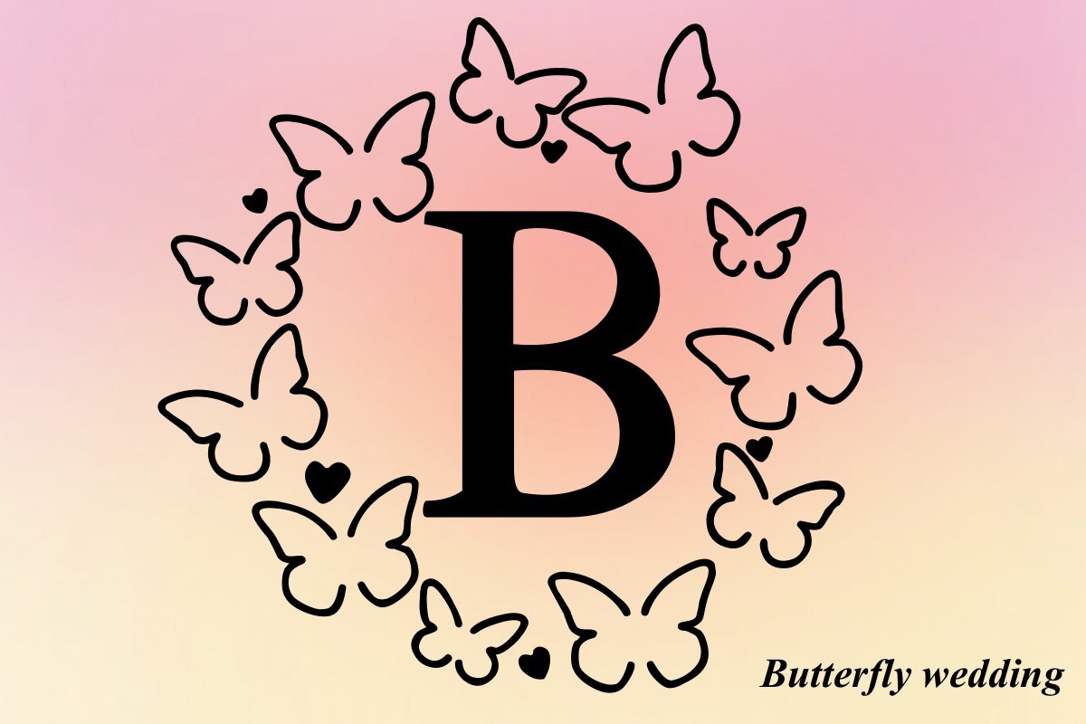 Schriftart Butterfly Wedding