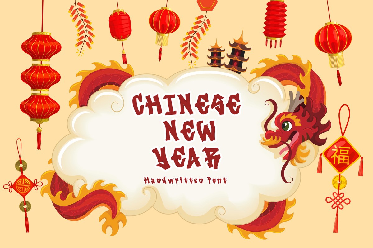 Schriftart Chinese New Year