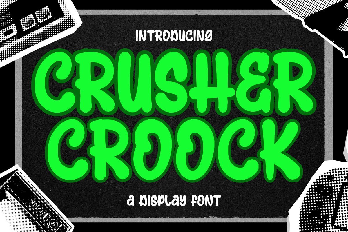 Schriftart Crusher Croock