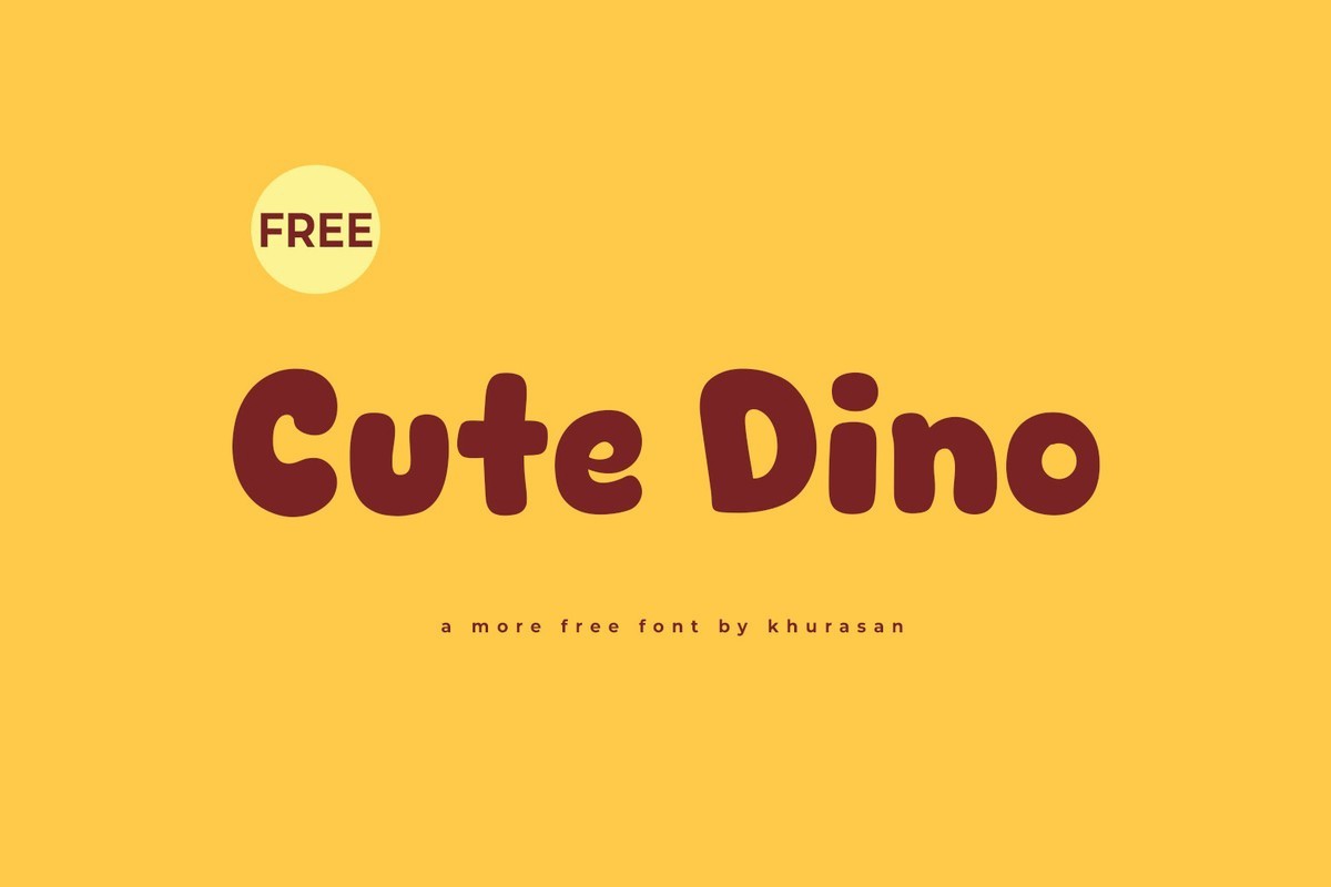 Schriftart Cute Dino