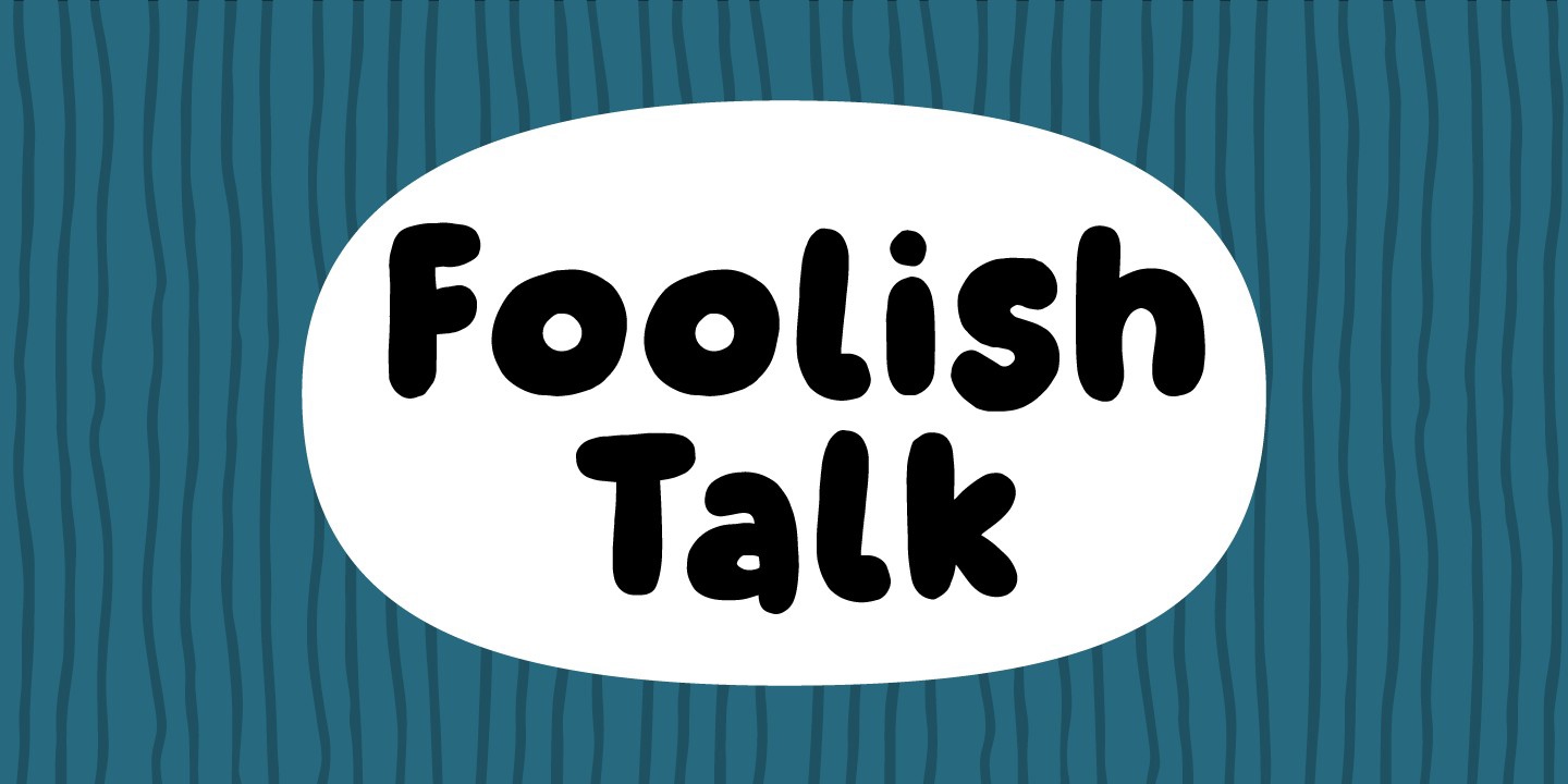 Schriftart Foolish Talk