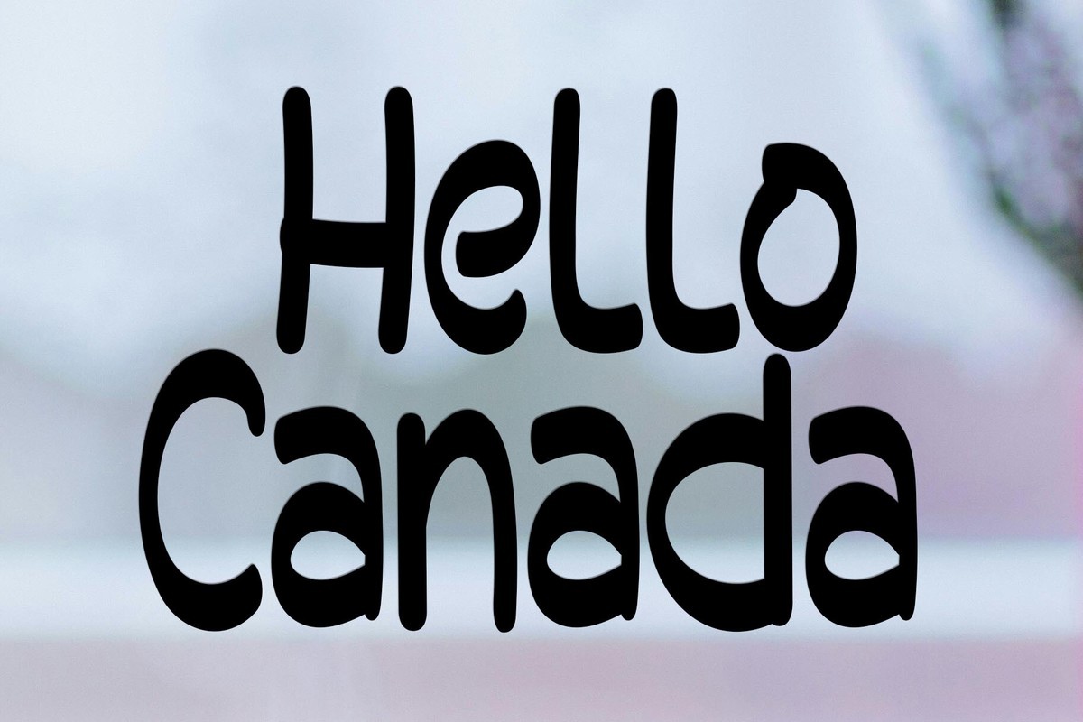 Schriftart Hello Canada