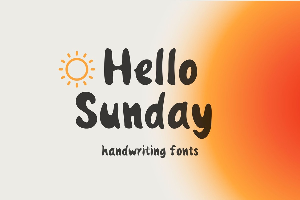 Schriftart Hello Sunday