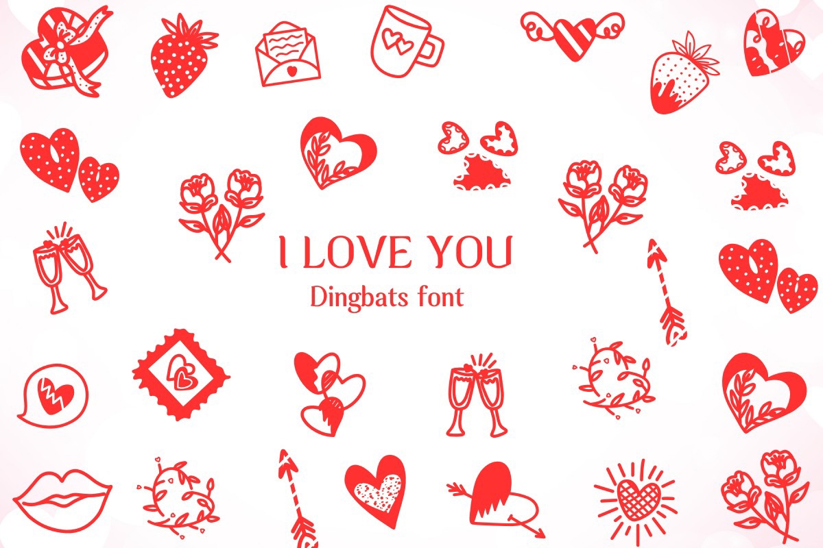 Schriftart I Love You