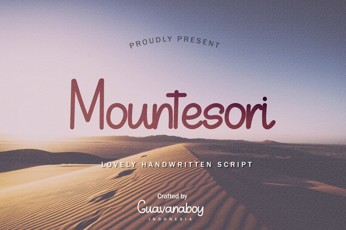 Schriftart Mountesori