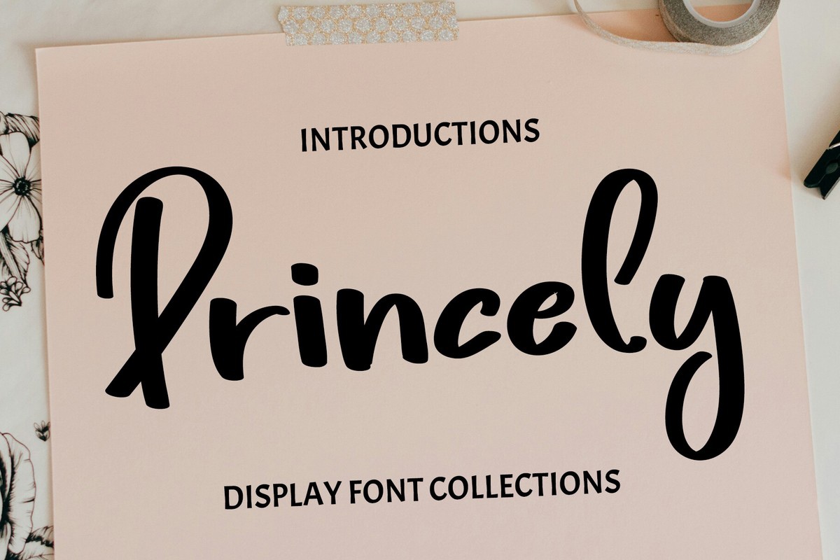 Schriftart Princely