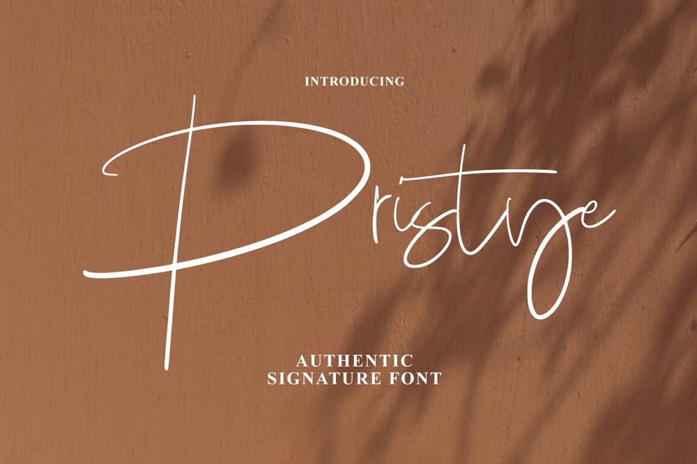 Schriftart Pristye Signature