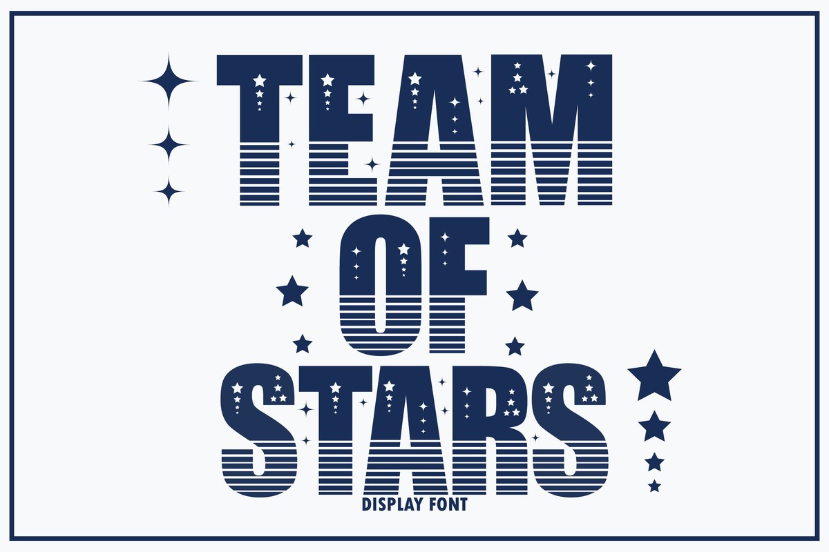 Schriftart Team of Stars