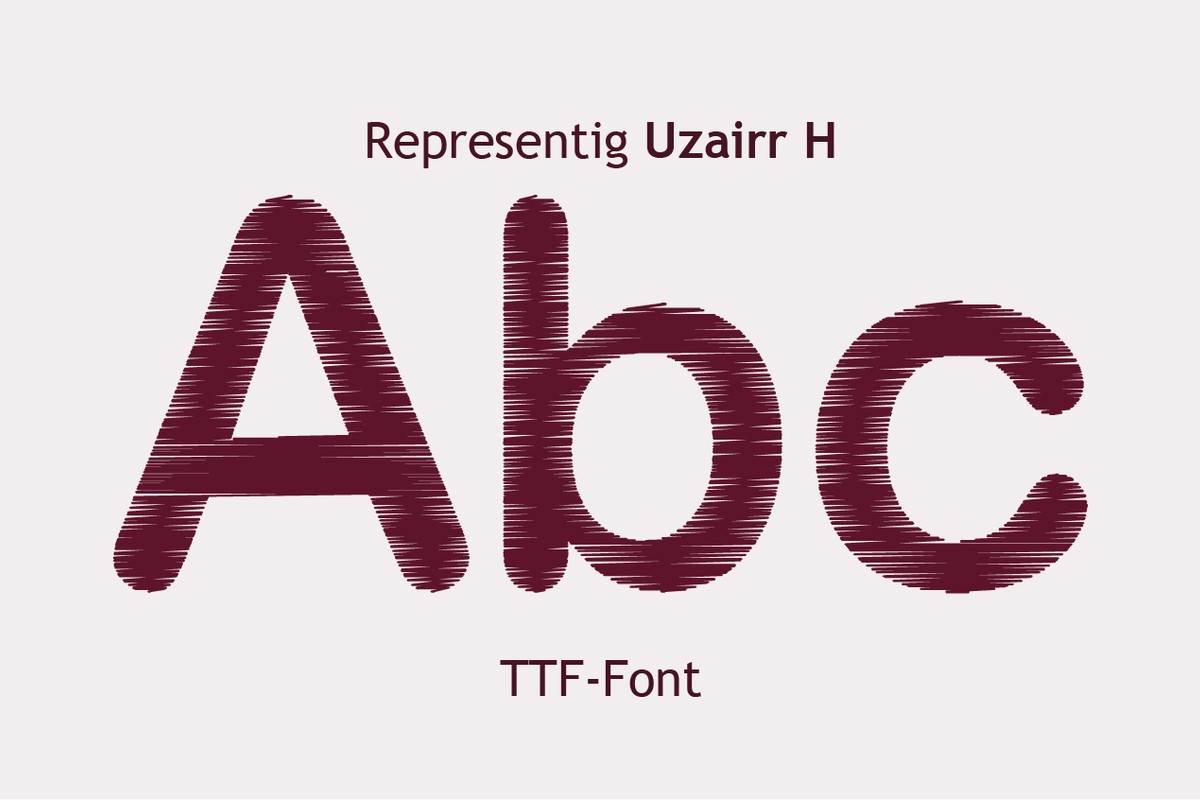 Schriftart Uzairr H