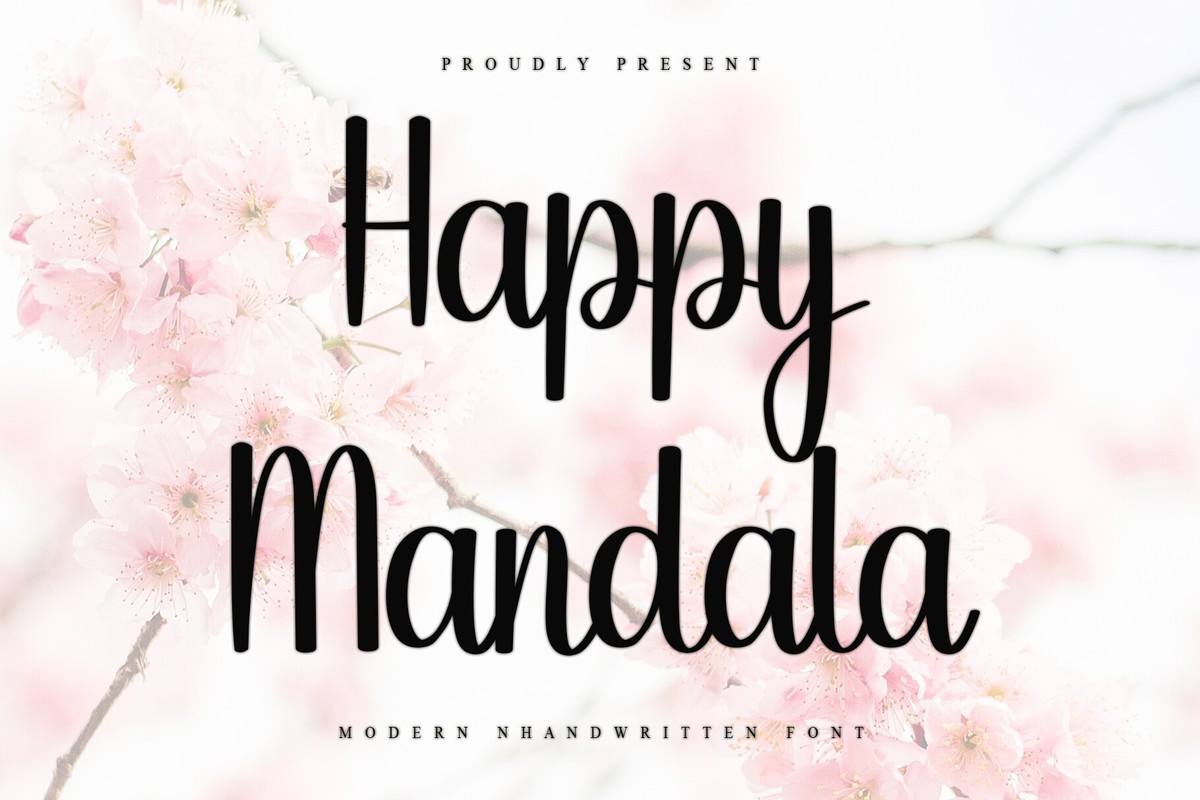 Schriftart Happy Mandala