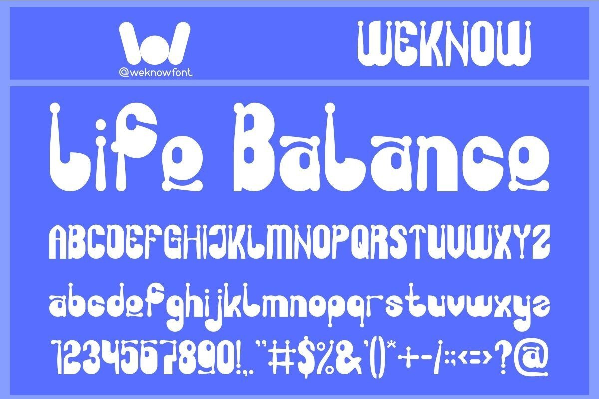 Schriftart Life Balance