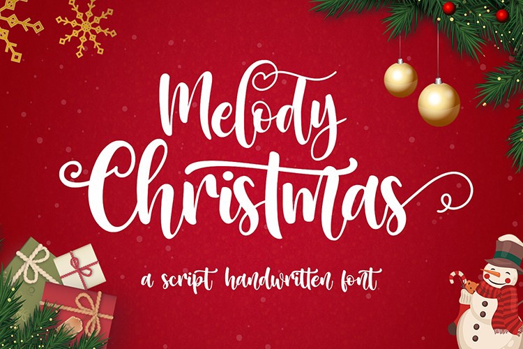 Schriftart Melody Christmas