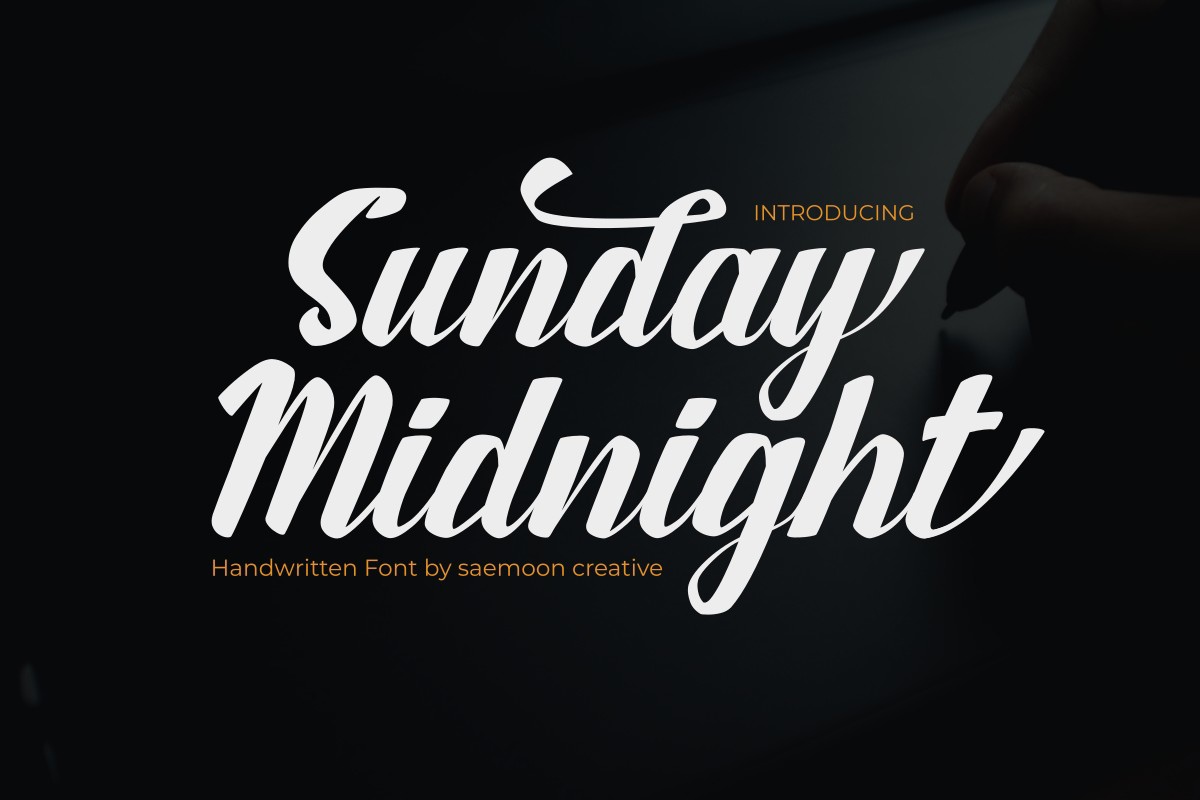 Schriftart Sunday Midnight