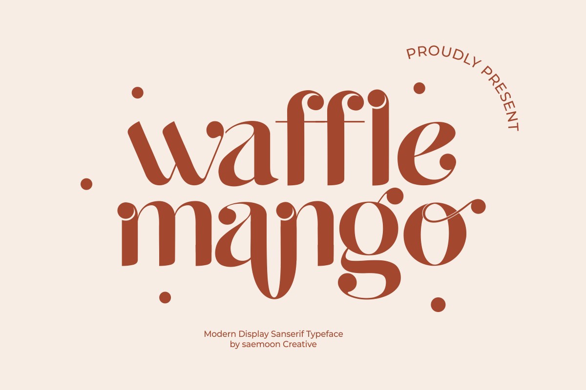 Schriftart Waffle Mango