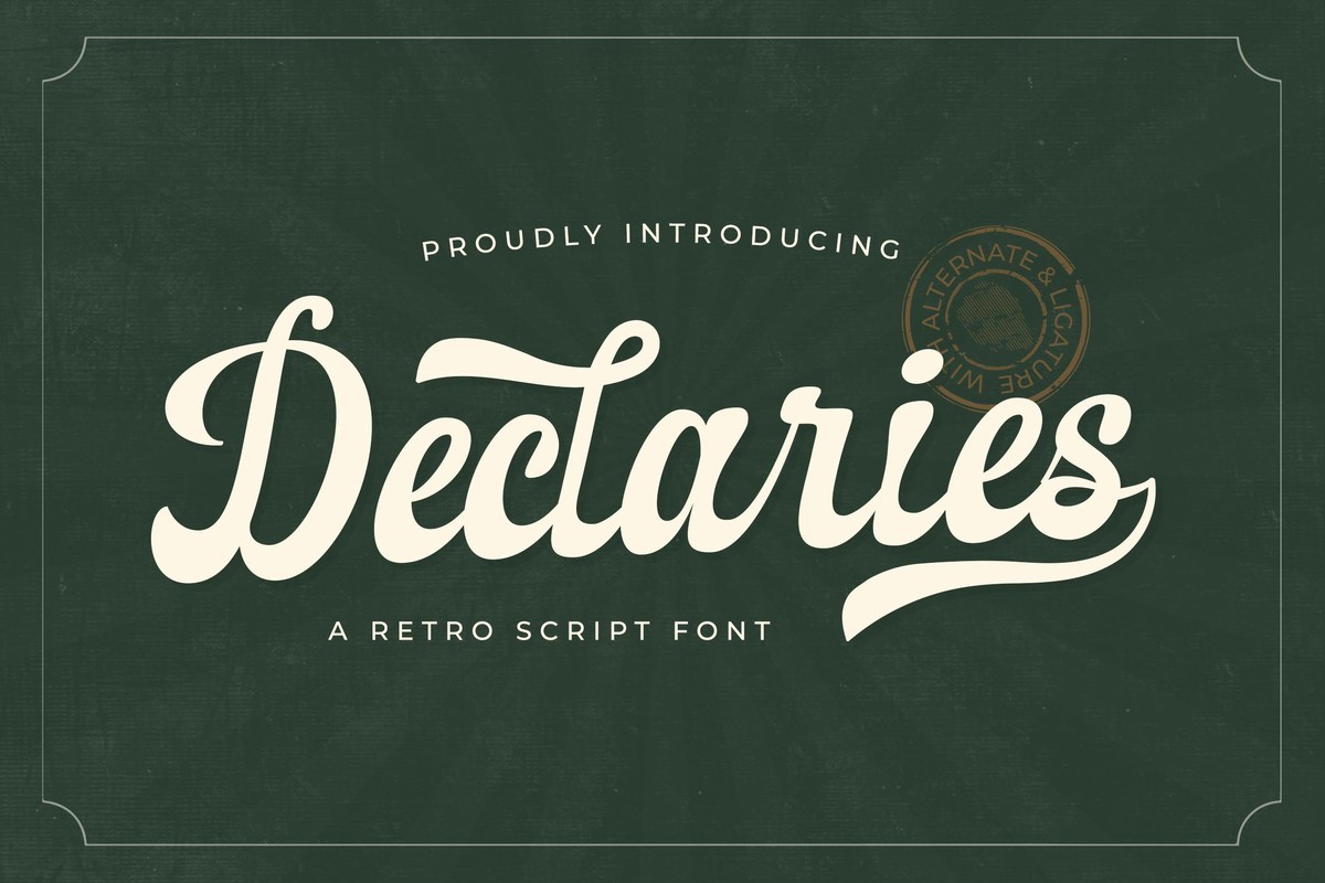 Schriftart Declaries