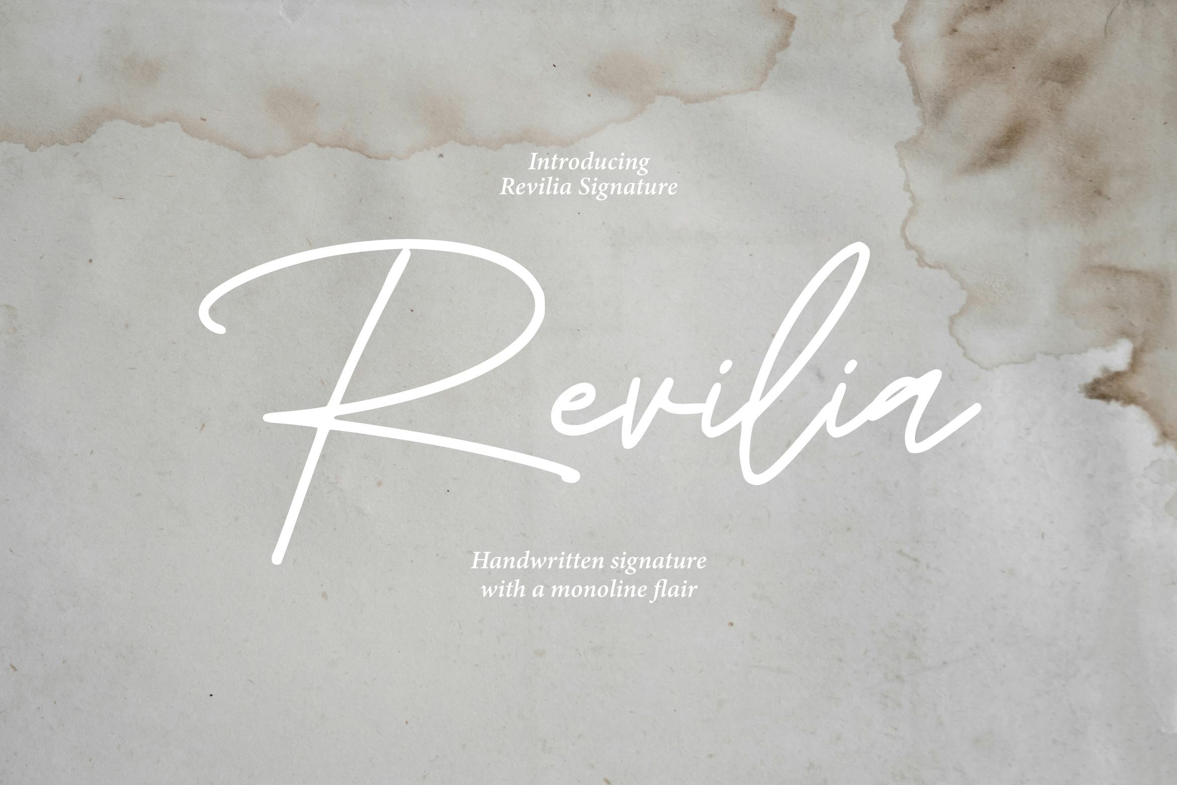 Schriftart Revilia Signature