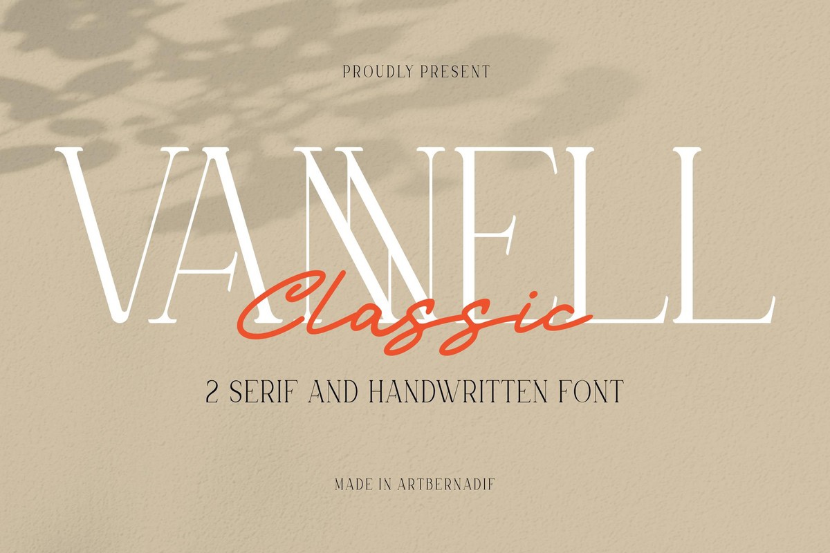 Schriftart Vannell Classic