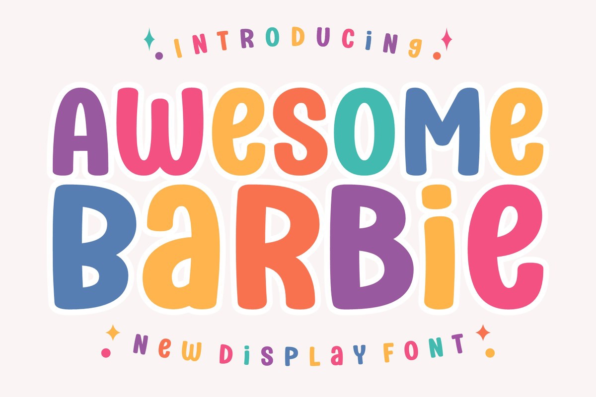 Schriftart Awesome Barbie