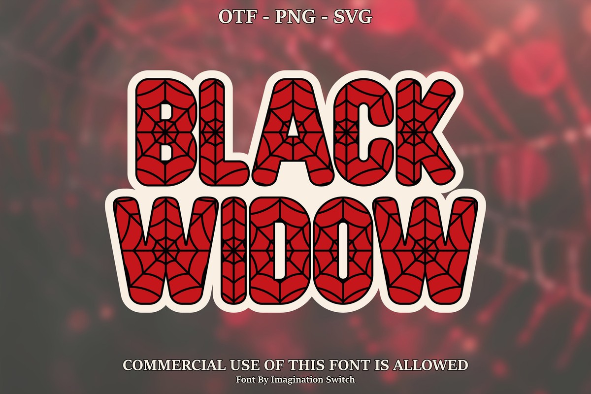 Schriftart Black Widow