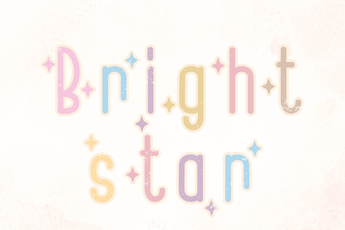 Schriftart Bright Star