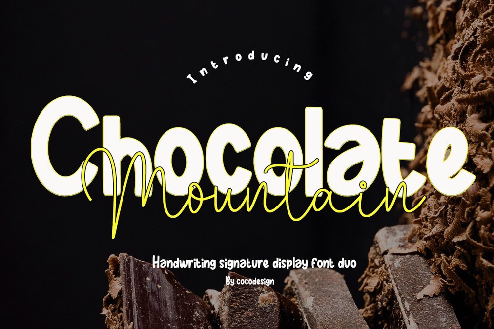 Schriftart Chocolate Mountain