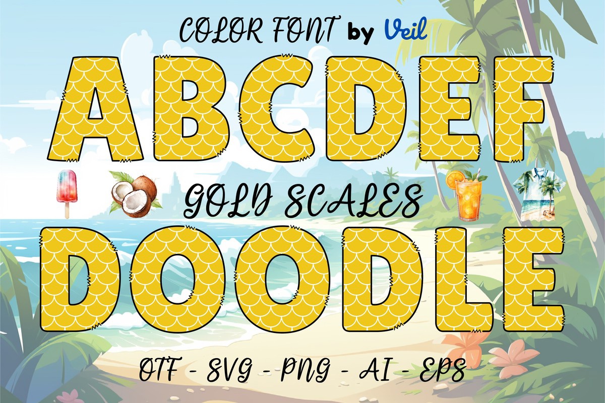 Schriftart Gold Scales