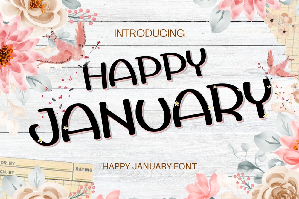 Schriftart Happy January