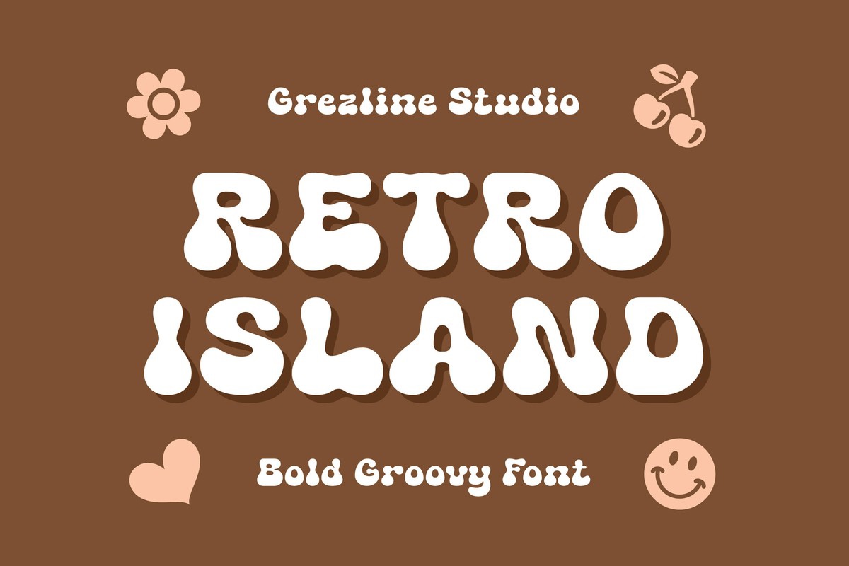 Schriftart Retro Island