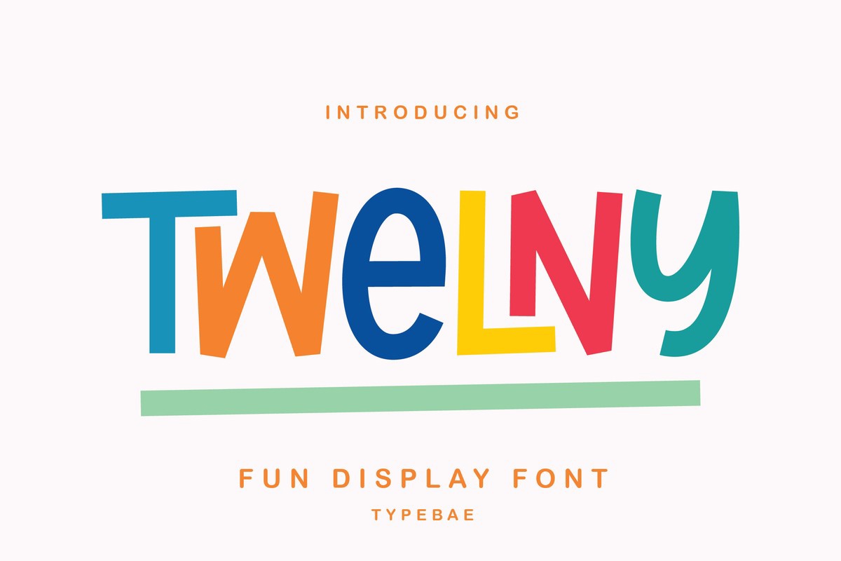 Schriftart Twelny