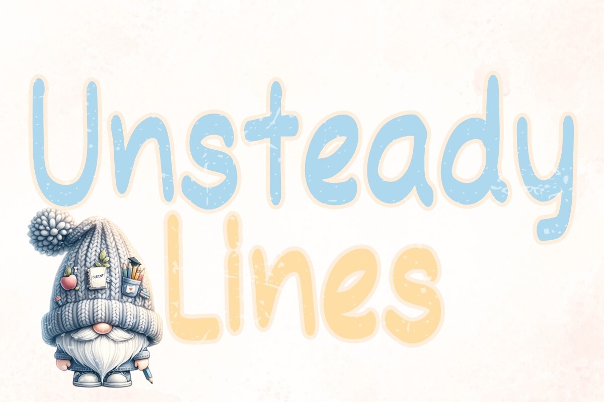 Schriftart Unsteady Lines