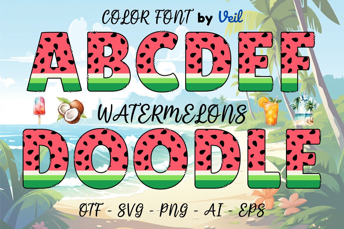 Schriftart Watermelons