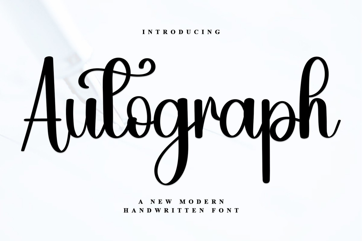 Schriftart Autograph