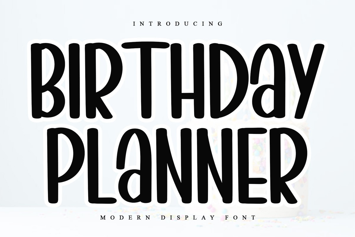 Schriftart Birthday Planner