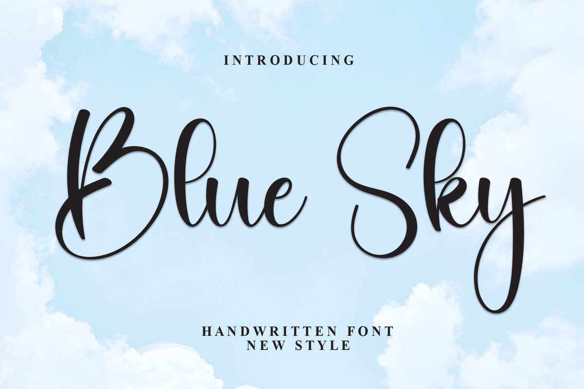 Schriftart Blue Sky