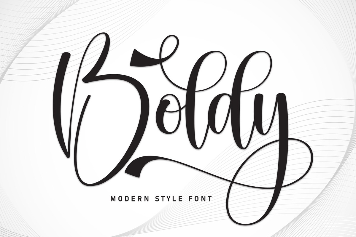 Schriftart Boldy