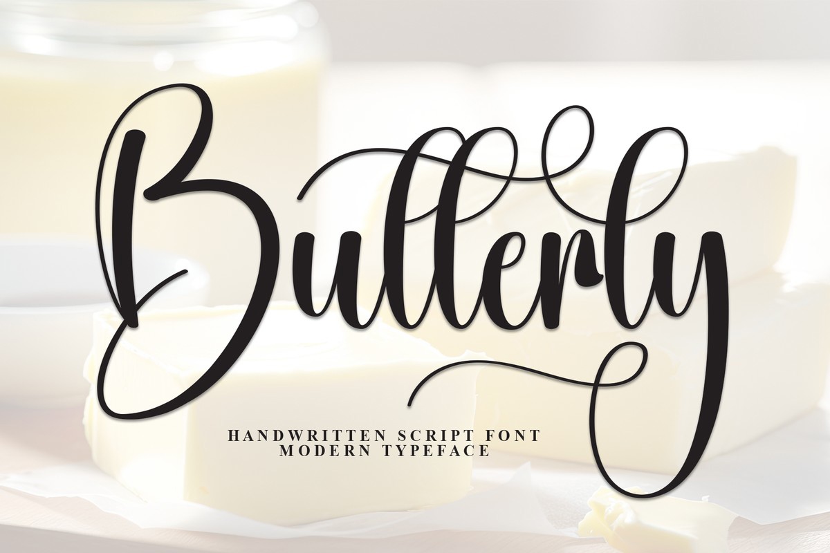 Schriftart Butterly