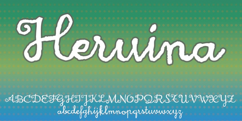 Schriftart Heruina