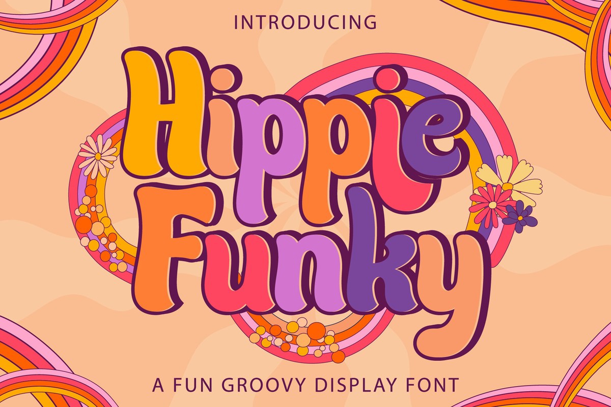 Schriftart Hippie Funky