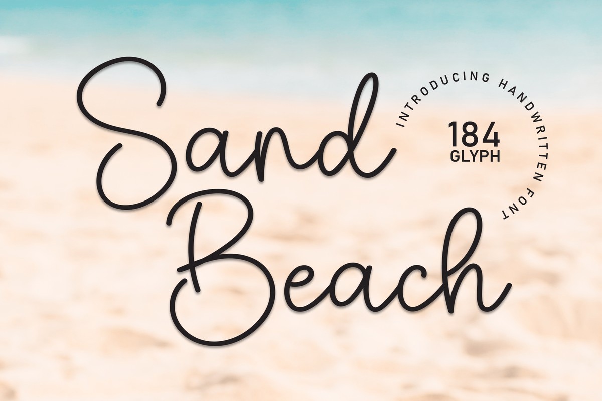 Schriftart Sand Beach