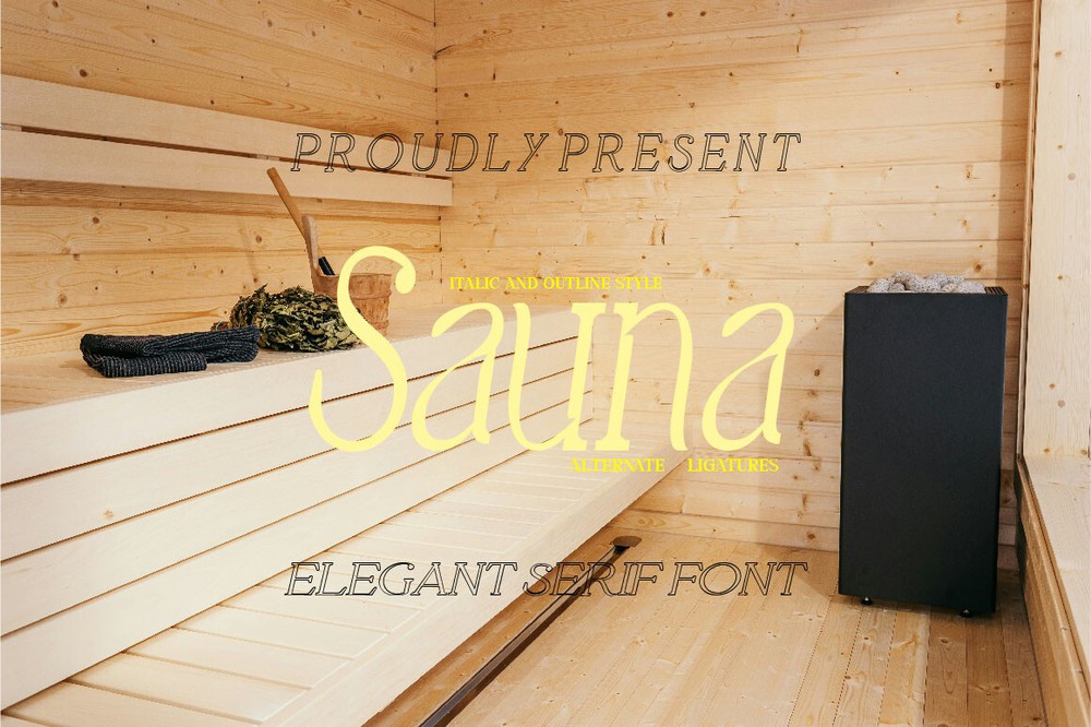 Schriftart Sauna