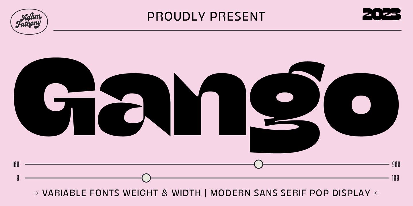 Schriftart Gango